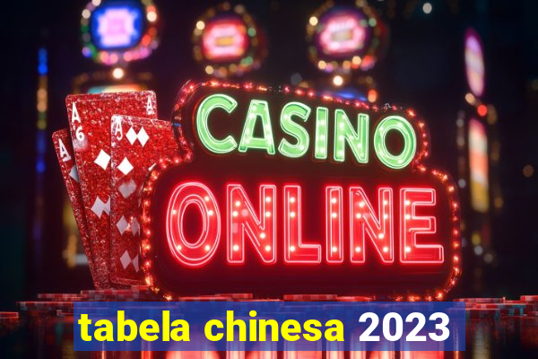 tabela chinesa 2023